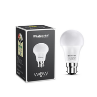 Goldmedal Wow 12W B22 Base LED Bulb - Cool Daylight (6500k) | Energy Efficient | 230 Degree Light Coverage | Surge Protection up to 4KV | Rated Life 15000 Hrs | for Home & Office |Pack of 1
