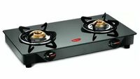Pigeon Brunet Glass Manual Gas Stove  (2 Burners)