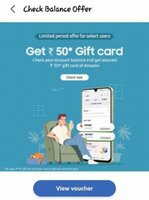 Samsung Wallet Offer Earn Flat ₹50 Amazon Gift Voucher by checking balance (user specific)