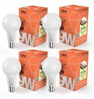 GM GEO 9 Watt LED BULB, 6500K White Cool Day Light Bulb Pack of 4