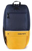 Gear Superior Xl 16L Samll Water Resistant School Bag/Casual Standard Backpack/College Bag/Sports Bag With Shoe Compartment For Men/Women (Navy-Yellow)