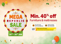 Amazon Mega Republic Sale - Minimum 40% off + 10% off on BOB, HDFC, Federal Bank Cards  (24-26 Jan)