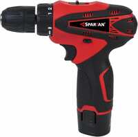Spartan Cordless Drill Kit, Double 12V 2.0Ah Lithium-Ion Battery(Running upto 30min) with LED, Keyless Chuck, Charger & Carrying Case, Suitable for Wood, Metal, Aluminium(Pack of 1)