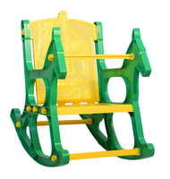 Nilkamal JUNGLE Baby Rocking Plastic Chair for Kids, Toddlers|Rocker and Bouncer,|Automatic Swing with Backrest |Baby Seat Suitable for 6 months to 3 Years Age|Green And Yellow Colour