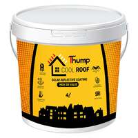 Thump 10L Roof Paint Solar Reflective Coating Summer Cool High SRI Heat Resistance for Terrace Roofs & Parapets (White)