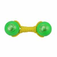 MAISY PAW Cotton Rope Teething Toys for Dogs Puppy | Plastic Ball Dumbbell Chew Rope Toys (Pack of 1)