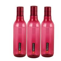 CELLO Aqua Sparkle Bottle Set of 3, 1000ml, Pink | 100% food grade | Leak proof and Break proof | Perfect for staying hydrated at the school, college, work and outdoor adventures Water Bottle