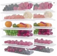 prayati Plastic Fridge Container - 1500 ml (Pack of 12, White)