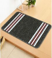 Bedspun Black & White Striped Anti Skid Doormat