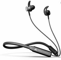 Boult Audio FXCharge Bluetooth Earphones with 32H Playtime, Dual Pairing Neckband, Zen™ ENC Mic, Type-C Fast Charging (5Mins=7.5Hrs), Biggest 14.2mm Bass Driver IPX5 Premium Silicone Neck band (Black)