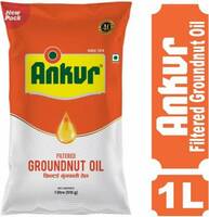  Groundnut Oil Pouch (Magfali nu Tel) (1 L)-ANKUR Oil