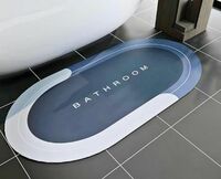 c.herry-Water Absorbing Mat for Bathroom | Super Absorbent Quick Dry Rubber Backed Anti-Slip Floor Mat Non Slip Bath Mat (Multicolor) (Pack of 1)