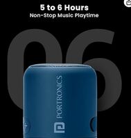 Portronics SoundDrum 1 10W TWS Portable Bluetooth 5.3 Speaker with Powerful Bass, Inbuilt-FM & Type C Charging Cable Included(Blue)