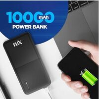 FLiX(Beetel) New Launch PowerXtreme 10,000mAh Slim Power Bank, USB C/Micro USB Input, Dual USB A Output, Compatible with iPhone 14 13 12 11 Samsung S22 S23 S21 Google Pixel 7 Oneplus (Black-P10)