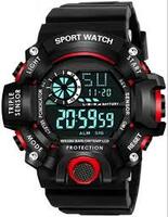 Black Sports Water Resistant Digital Watch