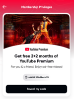 Swiggy one : Free yt premium(2 months*2 devices)  [Read T&Cs first]