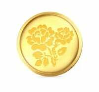BHIMA Plain Flower 24KT Gold Coin 