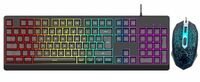 Dyazo Wired Gaming Keyboard and Mouse Combo Static RGB Static Light (only 2 Modes on & Off) for Windows Compatible for PC, Laptop (Black)
