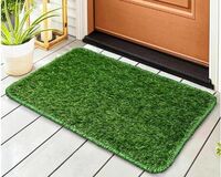Status Contract Braided Artificial Grass Mat, Floor Mat, Door mat Natural Green - Doormat (12 X 18)