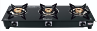 Khaitan Black Glass 3 Burner LPG Gas Stove. & More Upto 72% Off