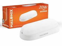 Halonix 20W Wall Lamp LED Oval Shape Outdoor Bulkhead | Outdoor Light Waterproof IP65 | Waterproof Porch Light for Outdoor Garden Bathroom Light (Cool White, Pack of 1)