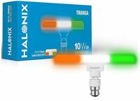 Halonix 10W 2-In-1 Trianga LED Mini Tube Light | Base- B22, Color- White & Tiranga | Switch It On For White Light | Switch It Off & On Again For Tiranga Light| Pack 1