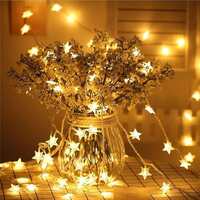 Zepto - Desidiya Decorative Led String Lights With 20 Stars - 4 Meters, Starry Night - Warm White