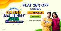 Netmeds Grand Republic Day Sale : Flat 26% off on medicines (Offer valid only today)