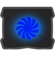  Geonix GXCLPB01 Laptop Cooling Stand with 125mm Fan, Silent Operation, LED Light, Supports up to 15.6 inch Laptops and Retractable Stand, 1 Year Warranty. 