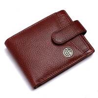 HAMMONDS FLYCATCHER Genuine Leather Wallet for Men - RFID Protected Leather Purse for Men, Money Purse for Men - 5 Card Slots, Coin Pocket, Hidden Pockets, Metal Snap Button - Brown