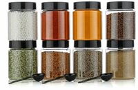 Clazkit Eazystack plastic Storage Jar Air-Tight BPA Free Combo Containers Set Kitchen Organizer & Kitchen Storage Set of 4 Pantry Organization Multipurpose Jar 1000 ML,1500 ml - Red