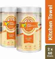 Flipkart Supermart Kitchen Essentials Towel (Buy 1 Get 1 Free) (2 Ply, 60 Sheets)