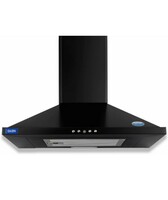  Glen 60cm 1000 m3/hr Pyramid Wall Mounted Kitchen Chimney| Baffle Filter| 7 Yrs Motor &1Yrs Comprehensive Warranty by Glen| Push Button Control| (Aqua Black 60cm) 