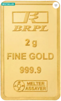 GB24K-999-2G 24 (9999) K 2 g Gold Bar - 10% bank offer