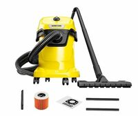 Kärcher Wet & Dry Vacuum Cleaner Wd 3 V, 1000 Watts, 17 litres Tank Capacity, Use, Car Cleaning, Furniture Blower Function, Fleece Filter Bag, Plastic Body (Yellowcartridge, 1 Count)