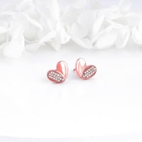 Rose Gold Made for Each Other Stud Earrings @849