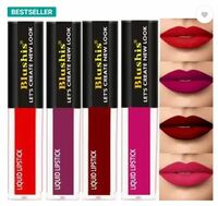 BLUSHIS Super Stay Sensational Liquid Lipsticks Combo Pack of 4 pc  (Magenta, Red Twist, Maroon Touch, Purple Pout, 16 ml)