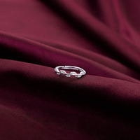 Silver Zircon Vine Shine Ring @799