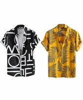 Classic Fit Cotton Blend Beach Stylish Printed casual Shirts for Men (Pack of 2)