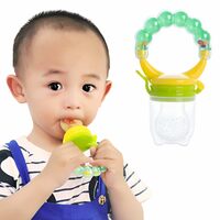 Bembika Baby Nibbler Ring Green Color, Baby Nibbler Pacifier, Baby Pacifier Food Nibbler, Baby Feeding Accessories