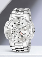 Flipkart - EDDY HAGER Silver Day and Date Analog Watch - For Men EH-226-SL