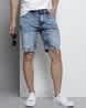 THE INDIAN GARAGE CO Acid-Wash Slim Fit Denim Shorts