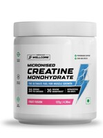  Wellcore - Pure Micronised Creatine Monohydrate (Fruit Fusion, 33 Servings) | Rapid Absorption | Enhanced Muscle strength & Power, Powder 