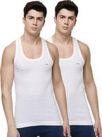 Dollar  Pack of 2 Dollar Lehar Combed Cotton Men's White Vest Men Vest