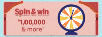 Amazon Spin & win : Win ₹100000 & more