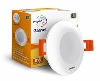 wipro Garnet 3W Led Mini Downlight Warm White (2700K) Compact Design with 120 Beam Angle Recessed Down Light for False Ceiling Cutout-2.3 Inch Pack of 1