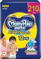 MamyPoko Pants All Night Absorb Baby Diapers, X-Large (XL), 11 Count 12-17 kg
