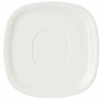 MILTON Square Round Melamine Soup Plate, Set of 6, White, 5.9"