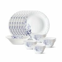 Larah by Borosil Blue Eve Silk Series Opalware Dinner Set