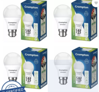 Crompton 9 W Standard B22 LED Bulb  (White, Pack Of 4) @212
